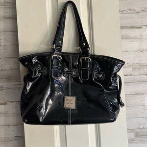 Black Patent Dooney and Burke Bag